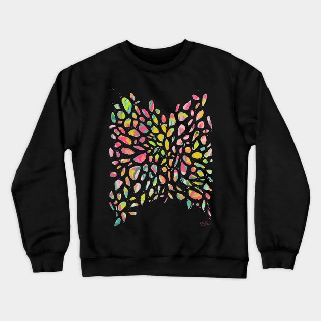 Carnival Drops No. 2: the 2nd Piece to a Brightly Colored Abstract Art Series Crewneck Sweatshirt by AdrienneSmith.Artist